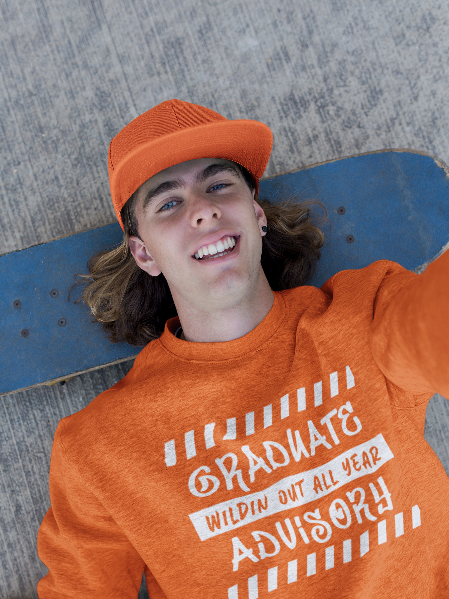 Graduate Advisory Wildin Out Sweatshirt, White Design image 2