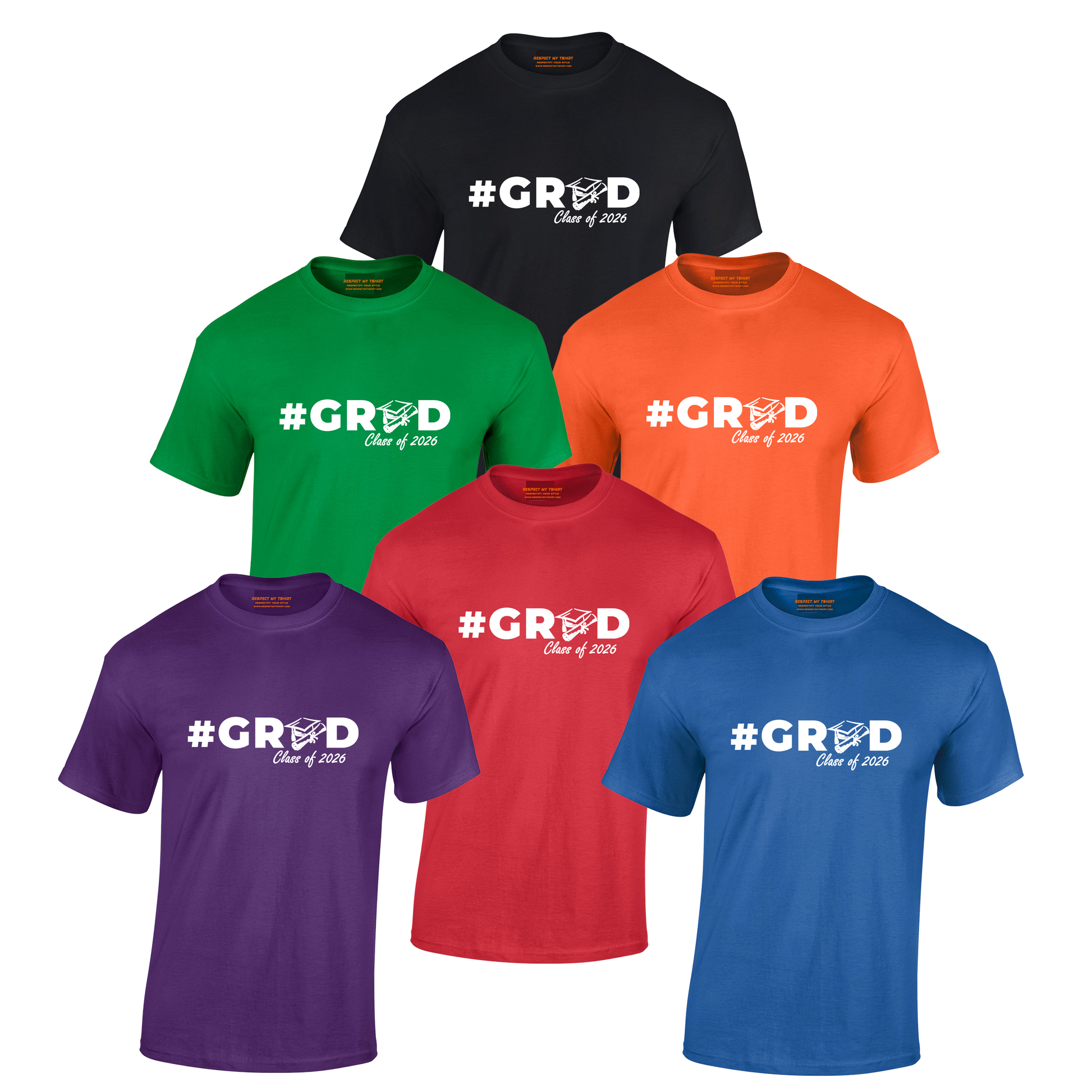 #GRAD: Class of 2026 White Design Tshirt image 6