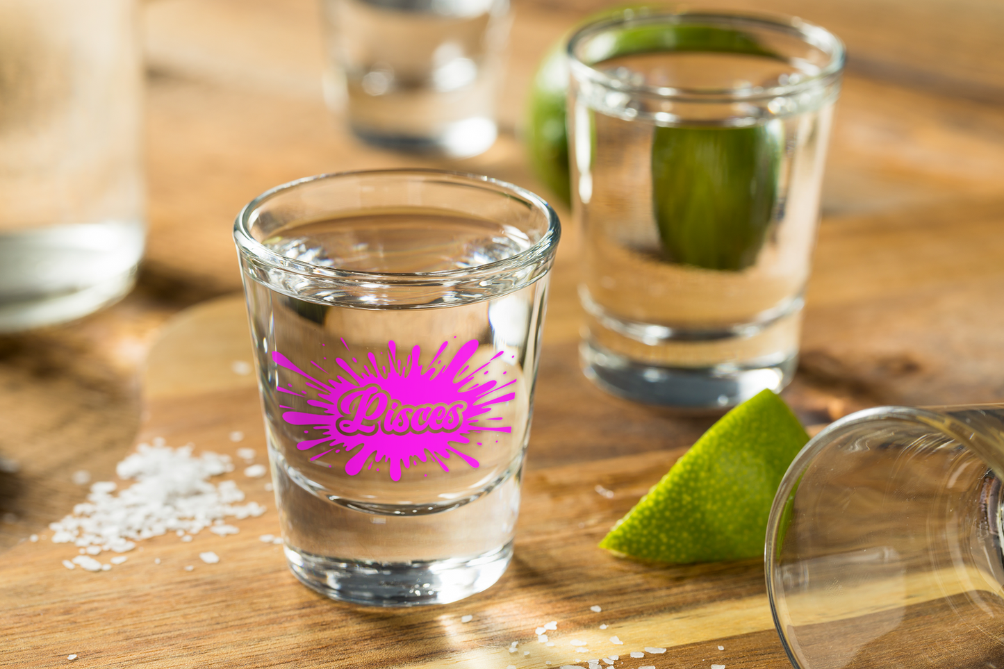 Pisces Zodiac Shot Glass | Dreamy. Deep. Down for Whatever.