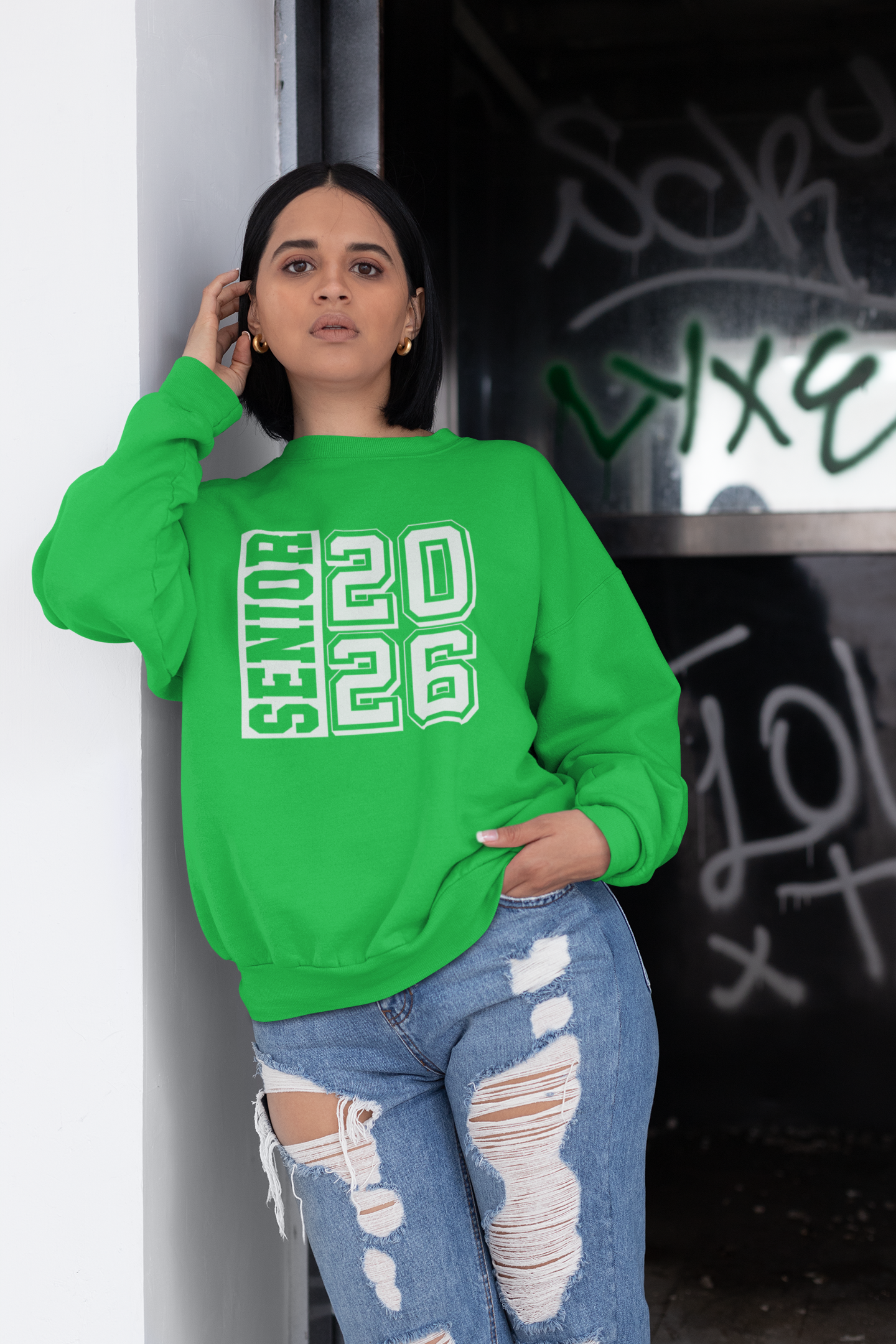 Senior2026 Graduation Sweatshirt, White Design image 3