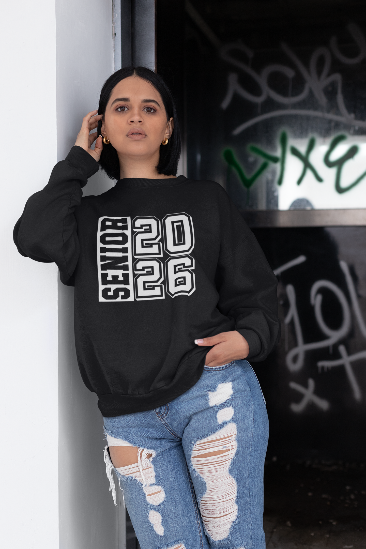 Senior2026 Graduation Sweatshirt, White Design image 4