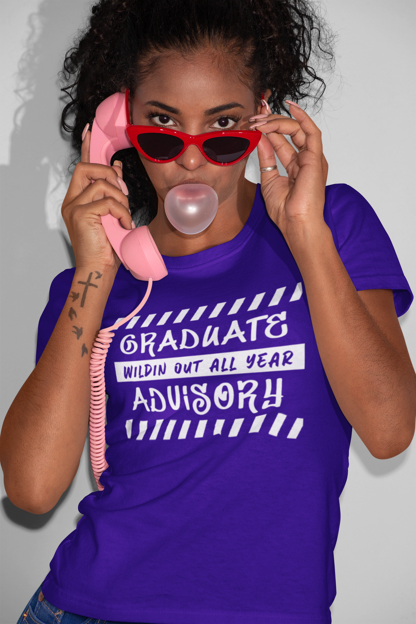 Graduate Advisory Wildin Out White Design Tshirt image 1