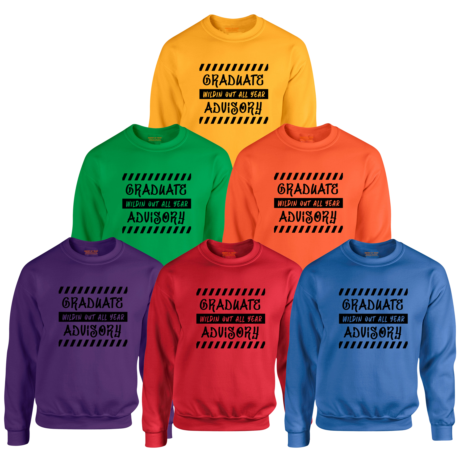 Graduate Advisory Wildin Out Sweatshirt, Black Design image 6