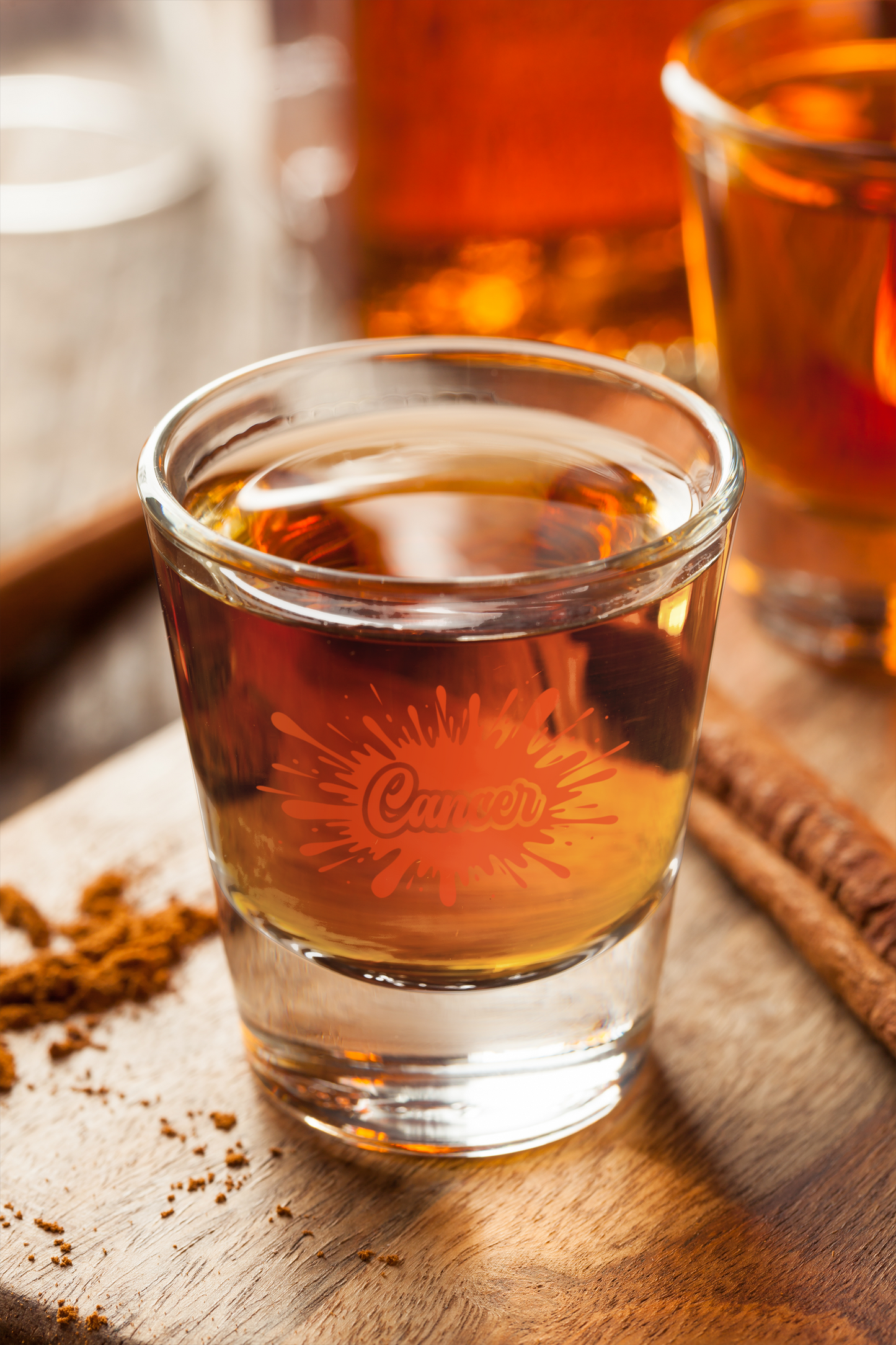 Cancer Zodiac Shot Glass | Soft Heart. Iron Shell.