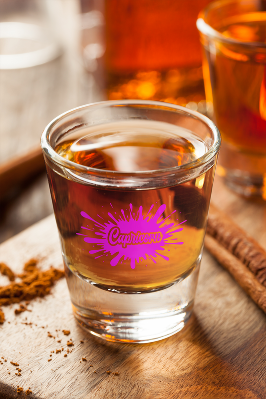 Capricorn Zodiac Shot Glass | Works Hard. Drinks Harder.