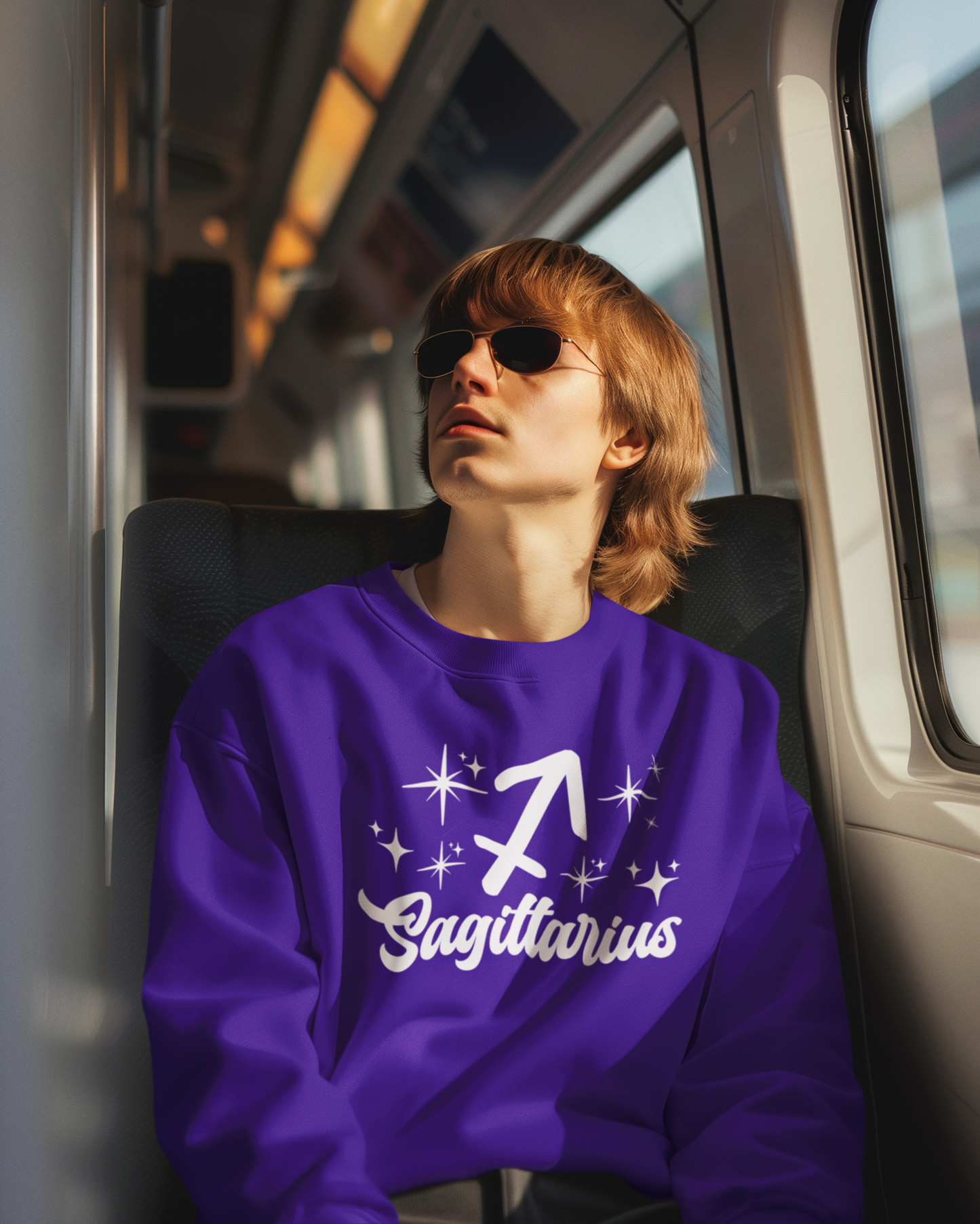 Sagittarius - Adventurous and Free-Spirited Sweatshirt, White Design image 4