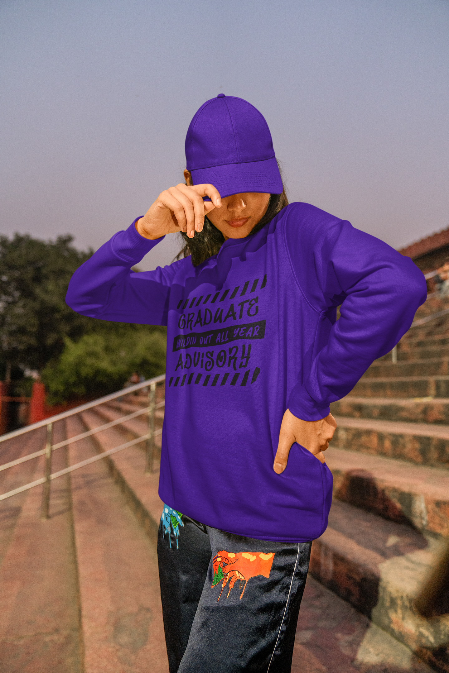 Graduate Advisory Wildin Out Sweatshirt, Black Design image 1