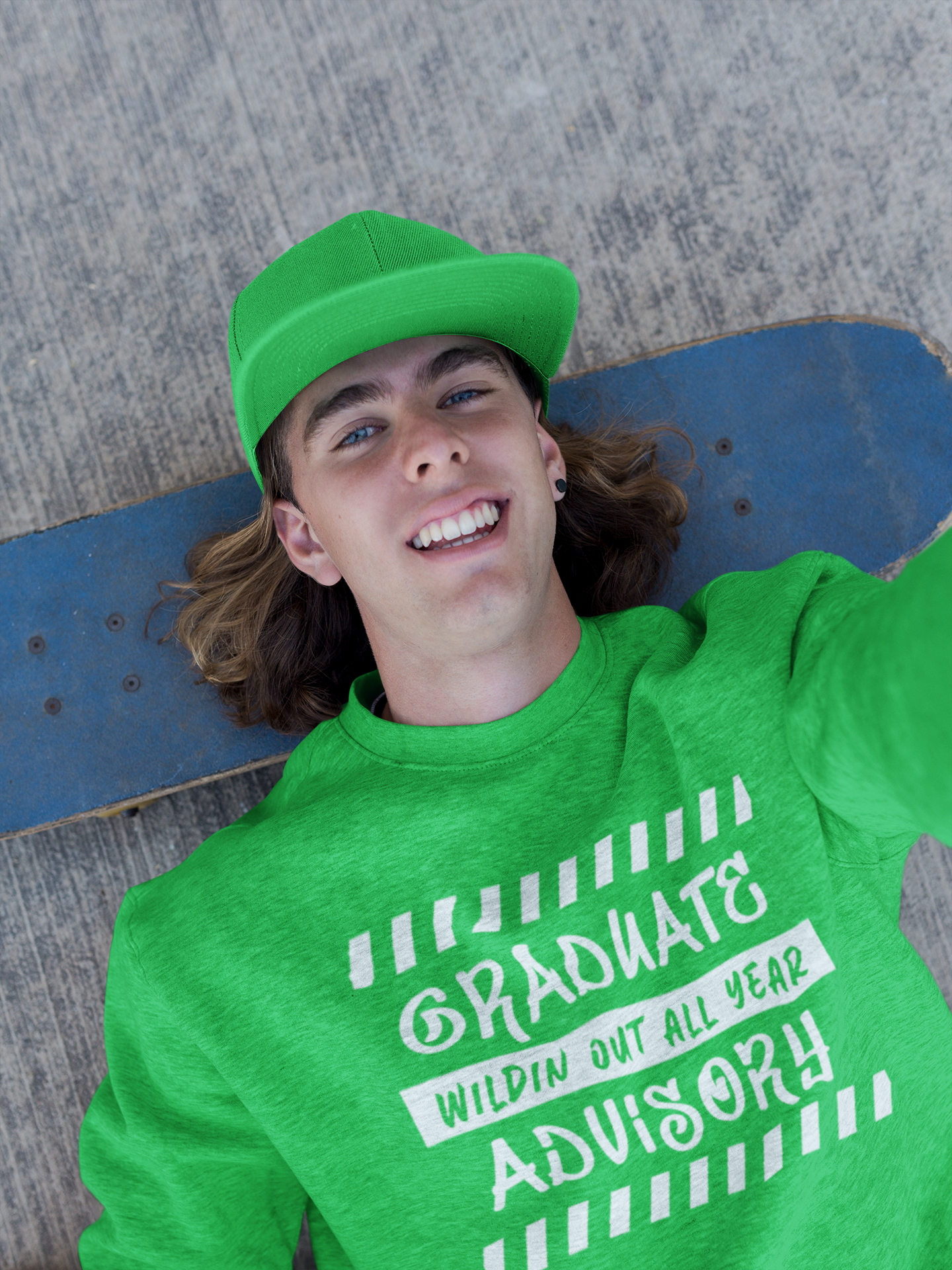 Graduate Advisory Wildin Out Sweatshirt, White Design image 0
