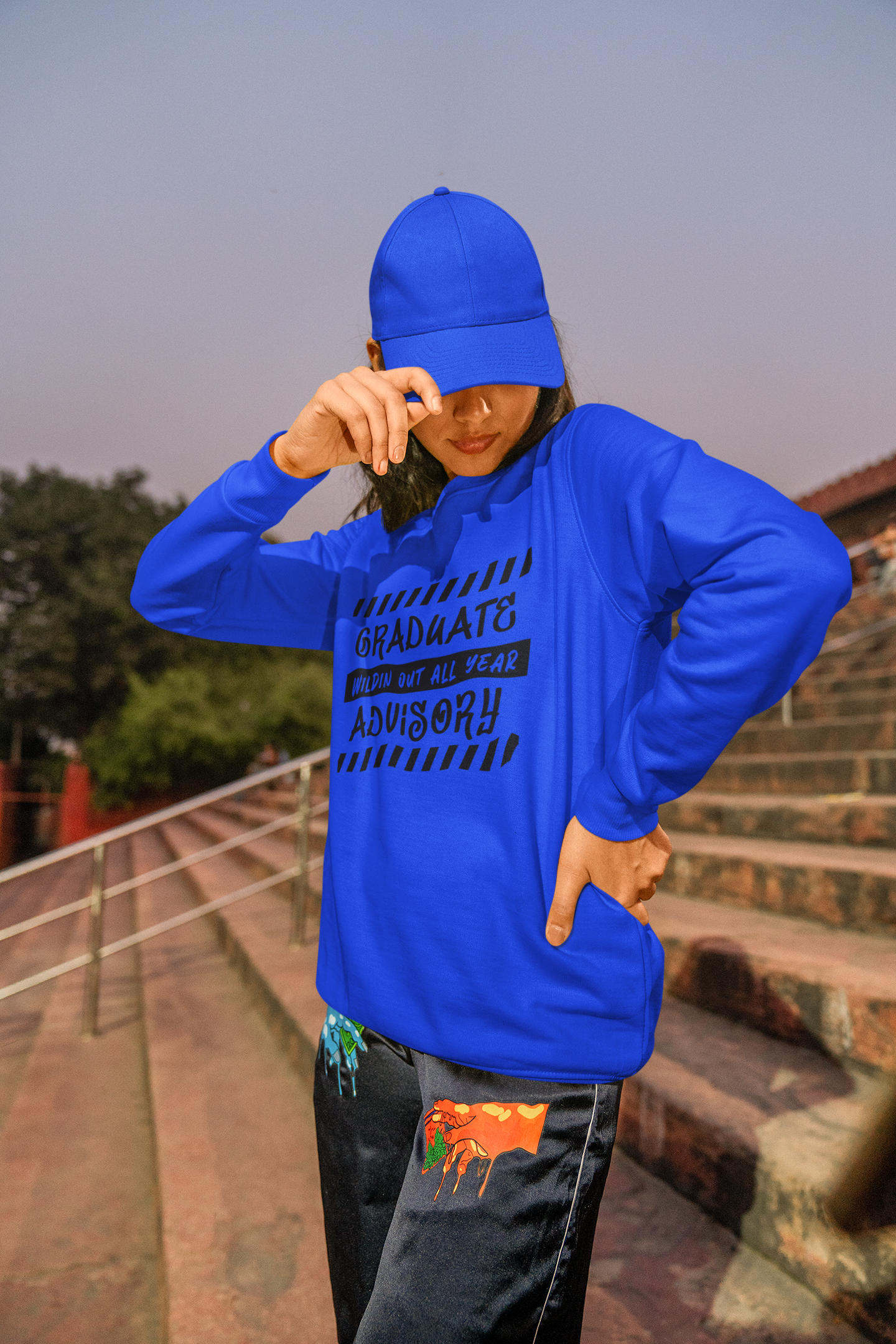 Graduate Advisory Wildin Out Sweatshirt, Black Design image 4