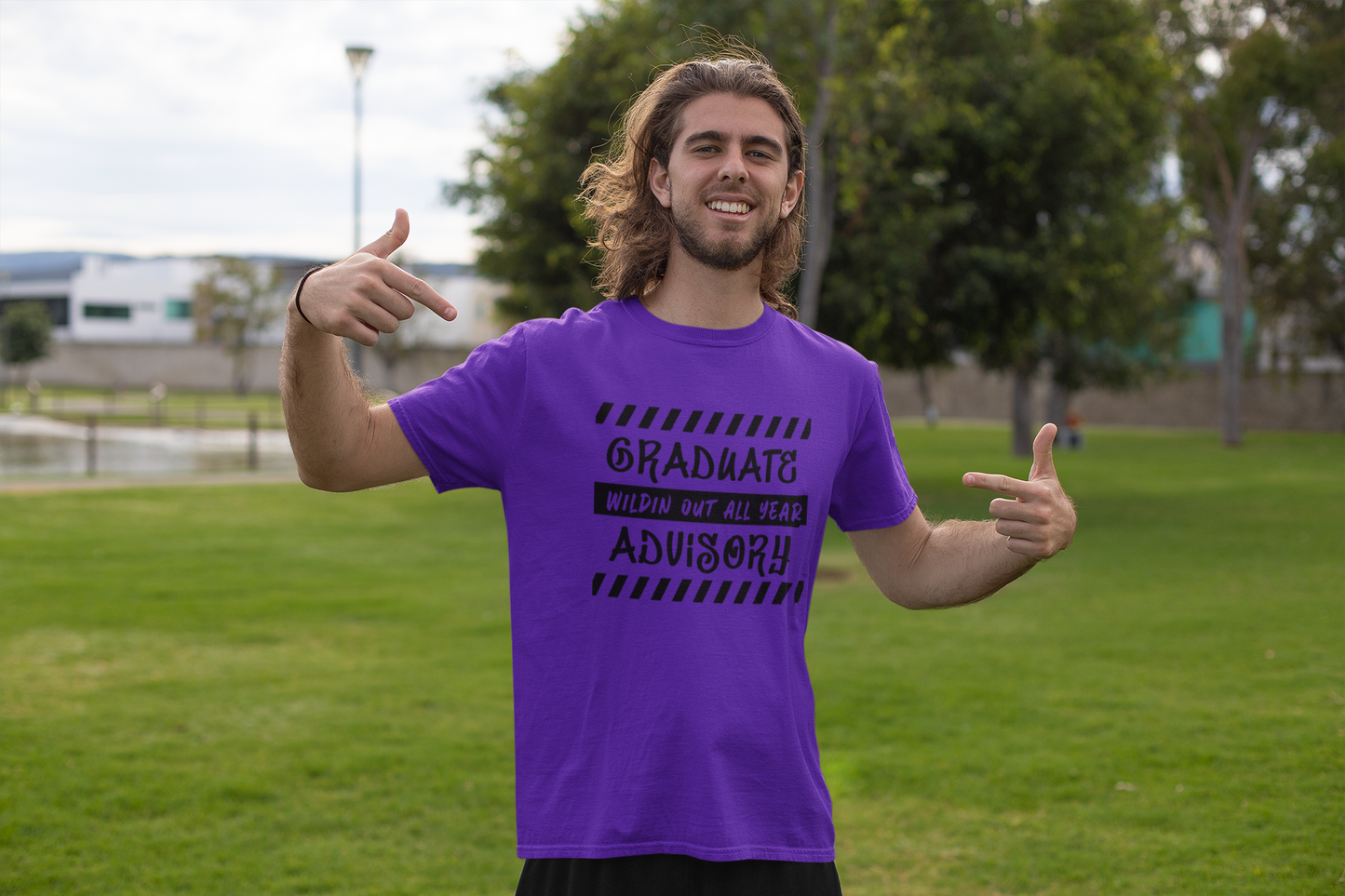 Graduate Advisory Wildin Out Black Design Tshirt image 2