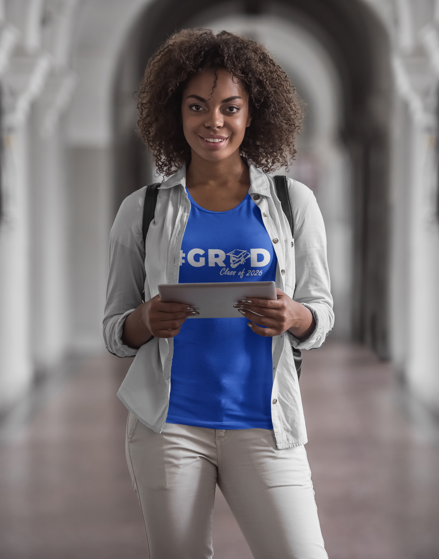 #GRAD: Class of 2026 White Design Tshirt image 5