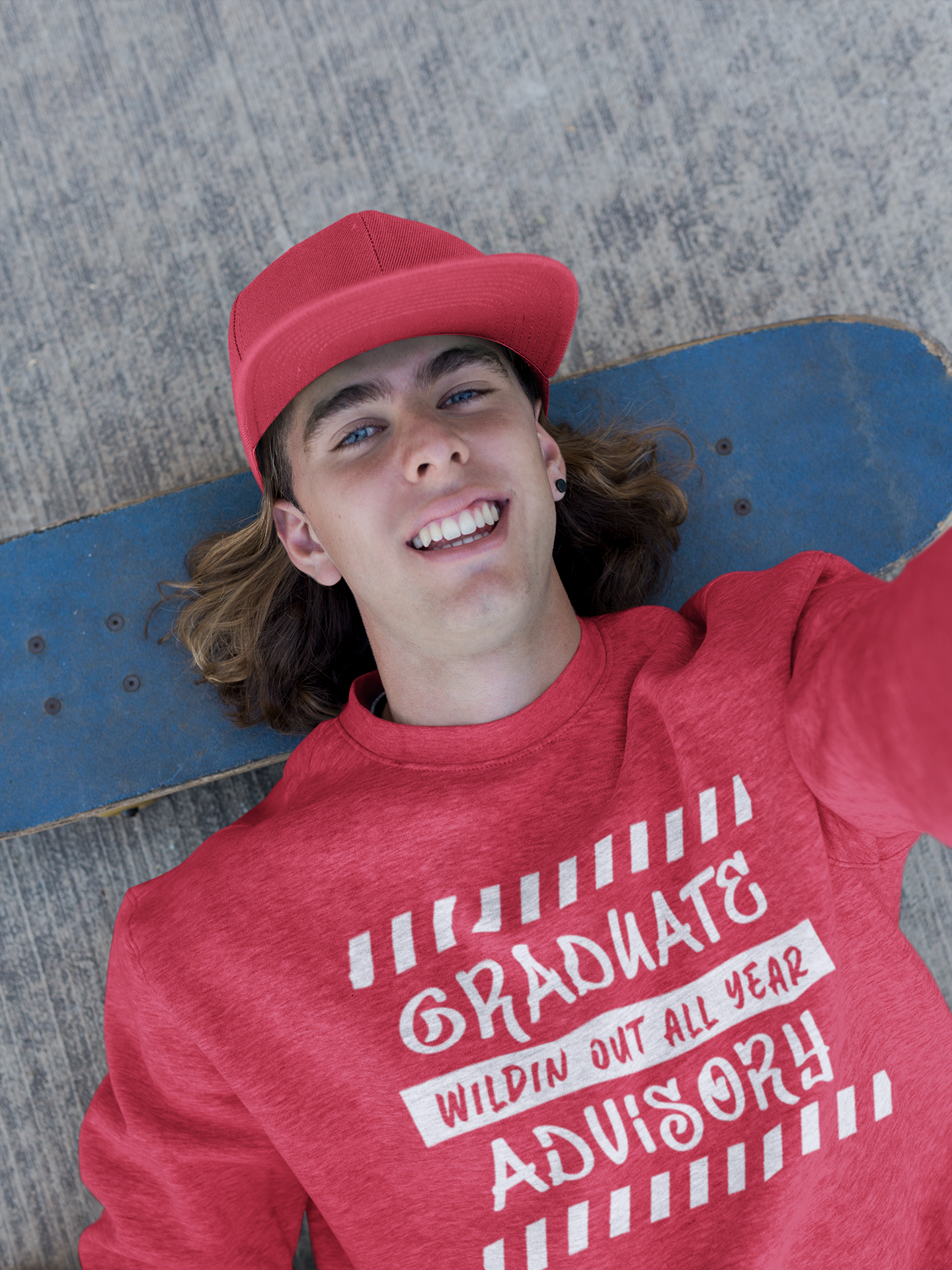 Graduate Advisory Wildin Out Sweatshirt, White Design image 5
