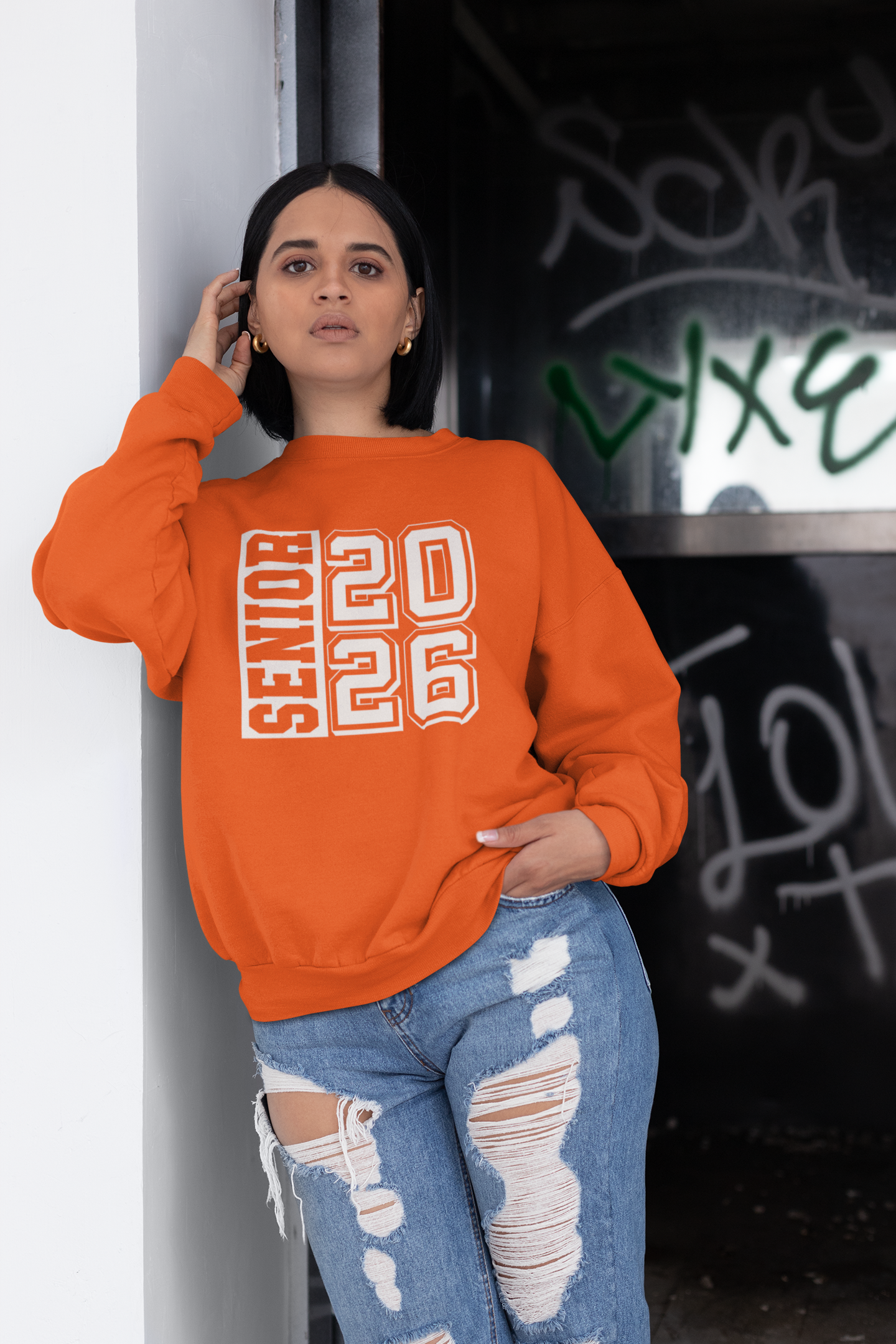 Senior2026 Graduation Sweatshirt, White Design image 1