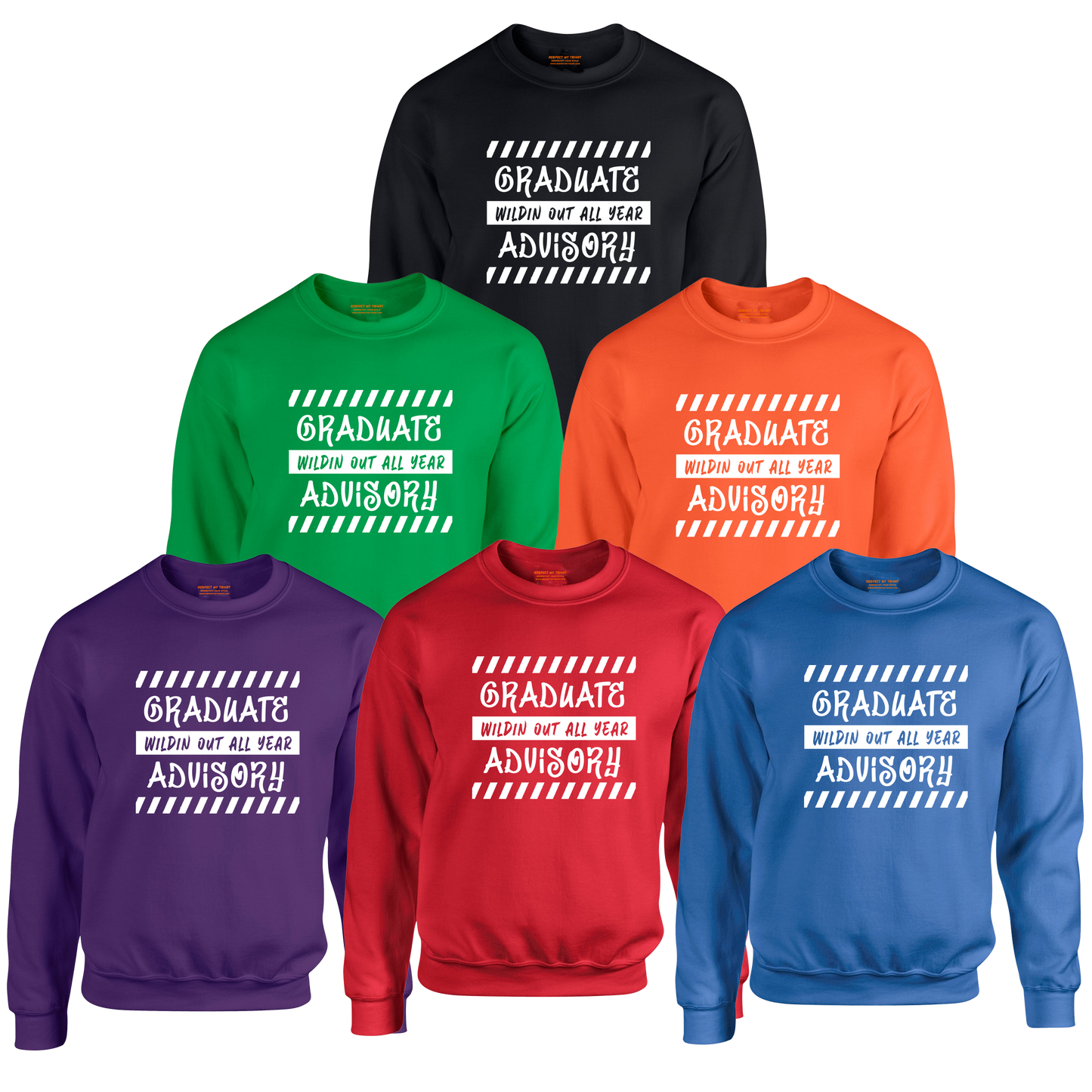 Graduate Advisory Wildin Out Sweatshirt, White Design image 6