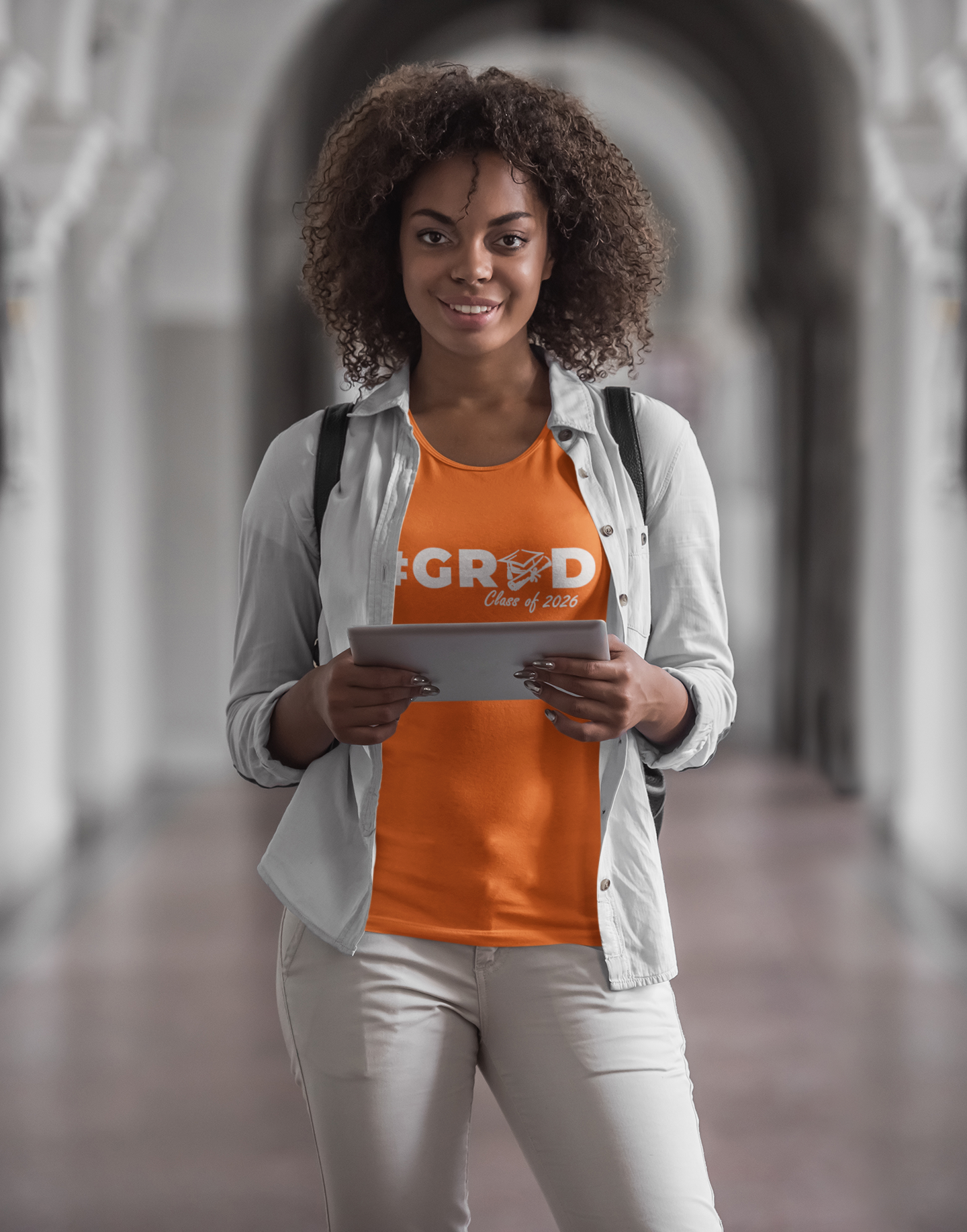 #GRAD: Class of 2026 White Design Tshirt image 4
