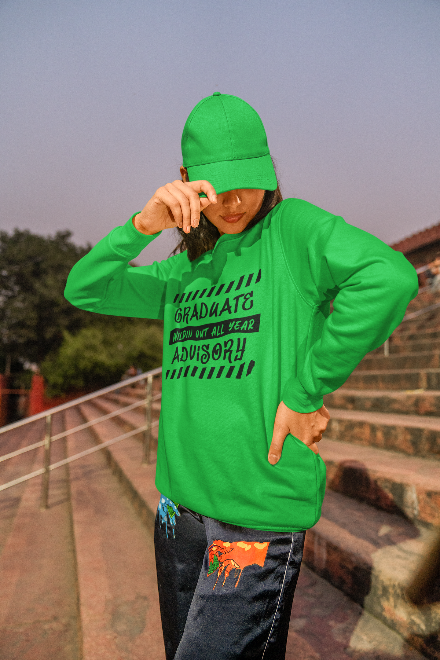 Graduate Advisory Wildin Out Sweatshirt, Black Design image 0