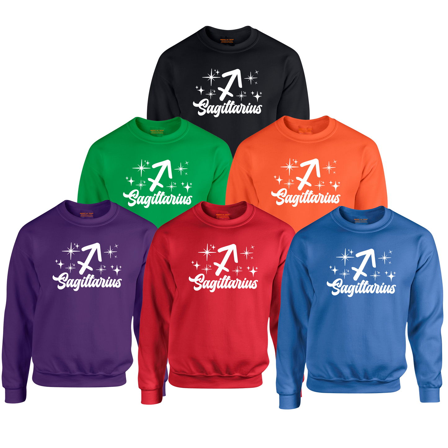 Sagittarius - Adventurous and Free-Spirited Sweatshirt, White Design image 6