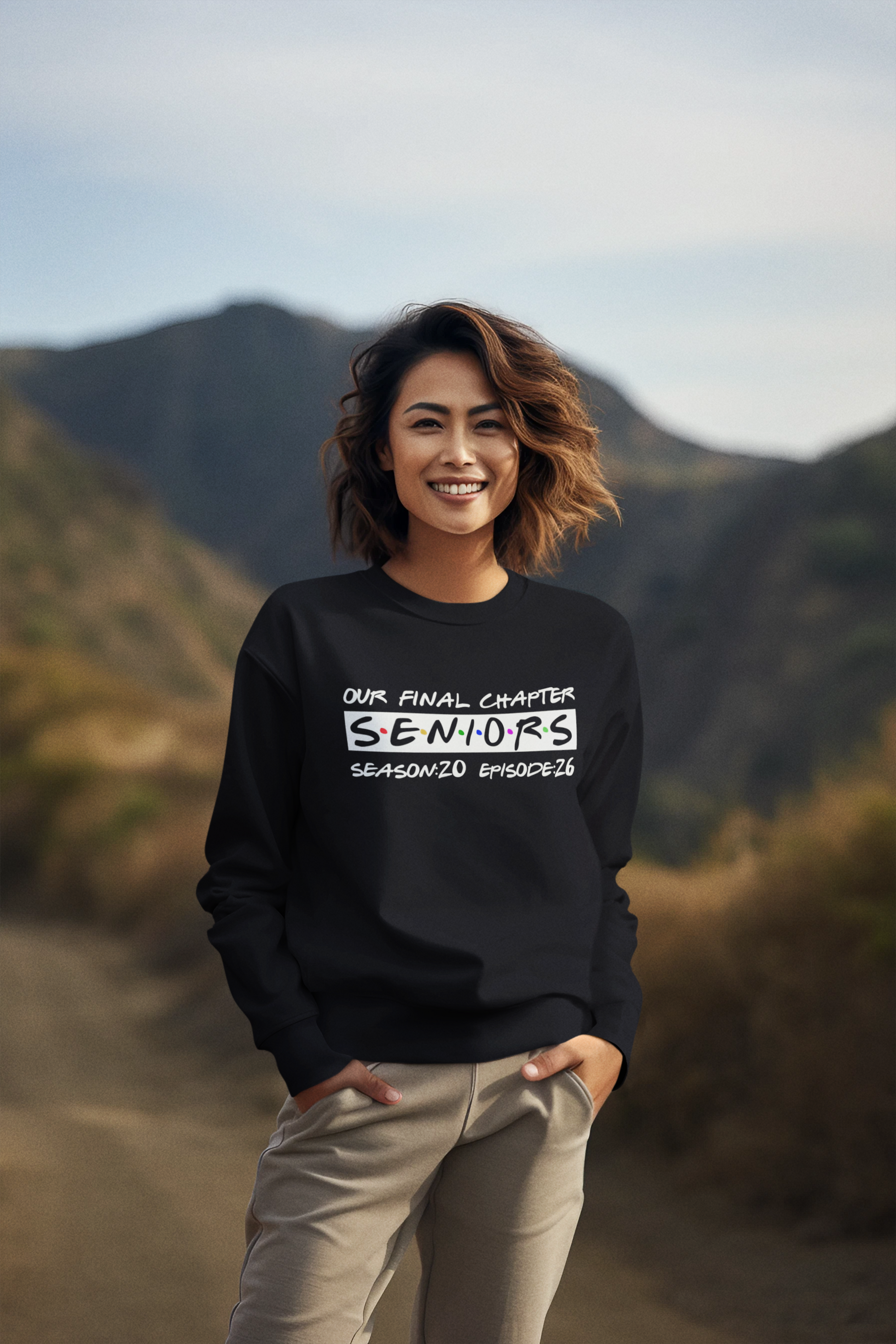 Final Chapter: Senior 2026 Sweatshirt, White Design image 5