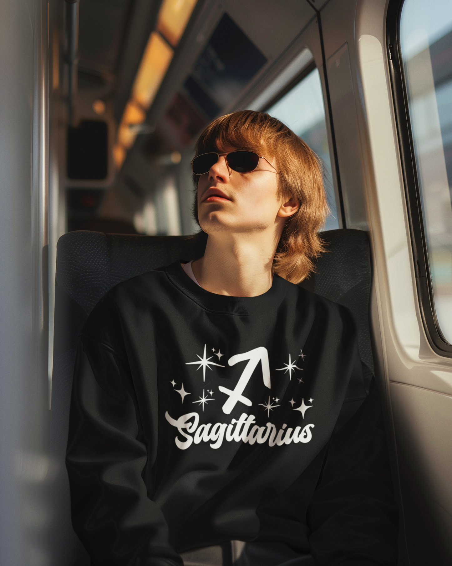 Sagittarius - Adventurous and Free-Spirited Sweatshirt, White Design image 1