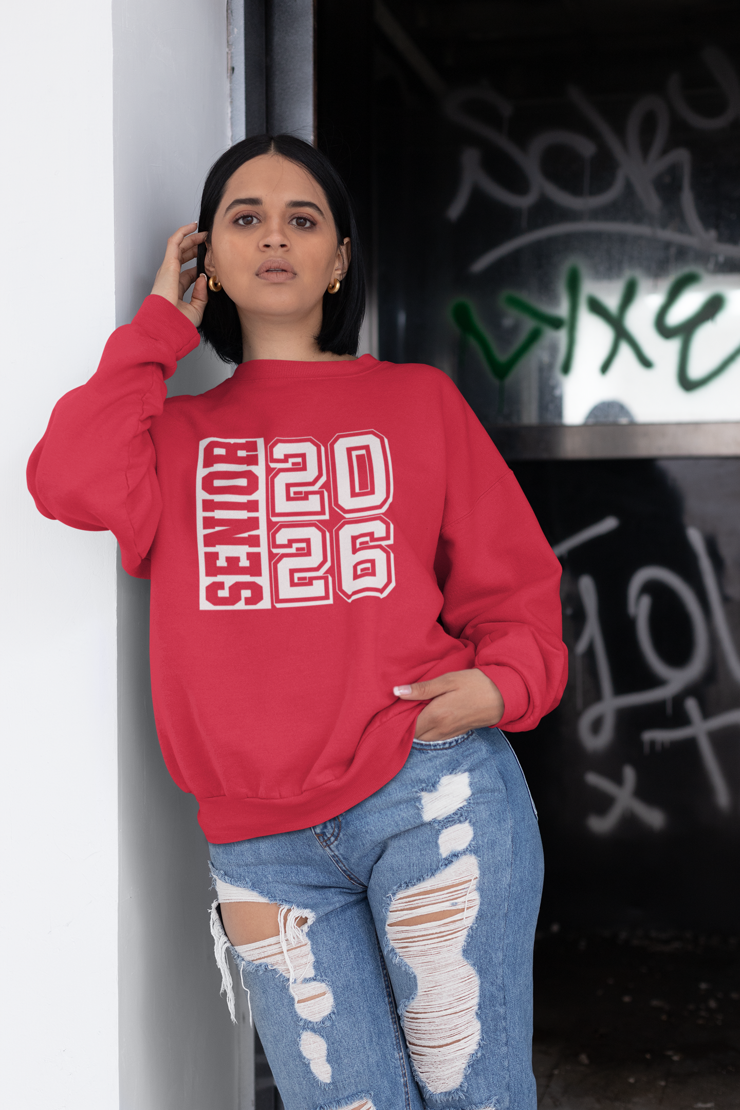 Senior2026 Graduation Sweatshirt, White Design image 5