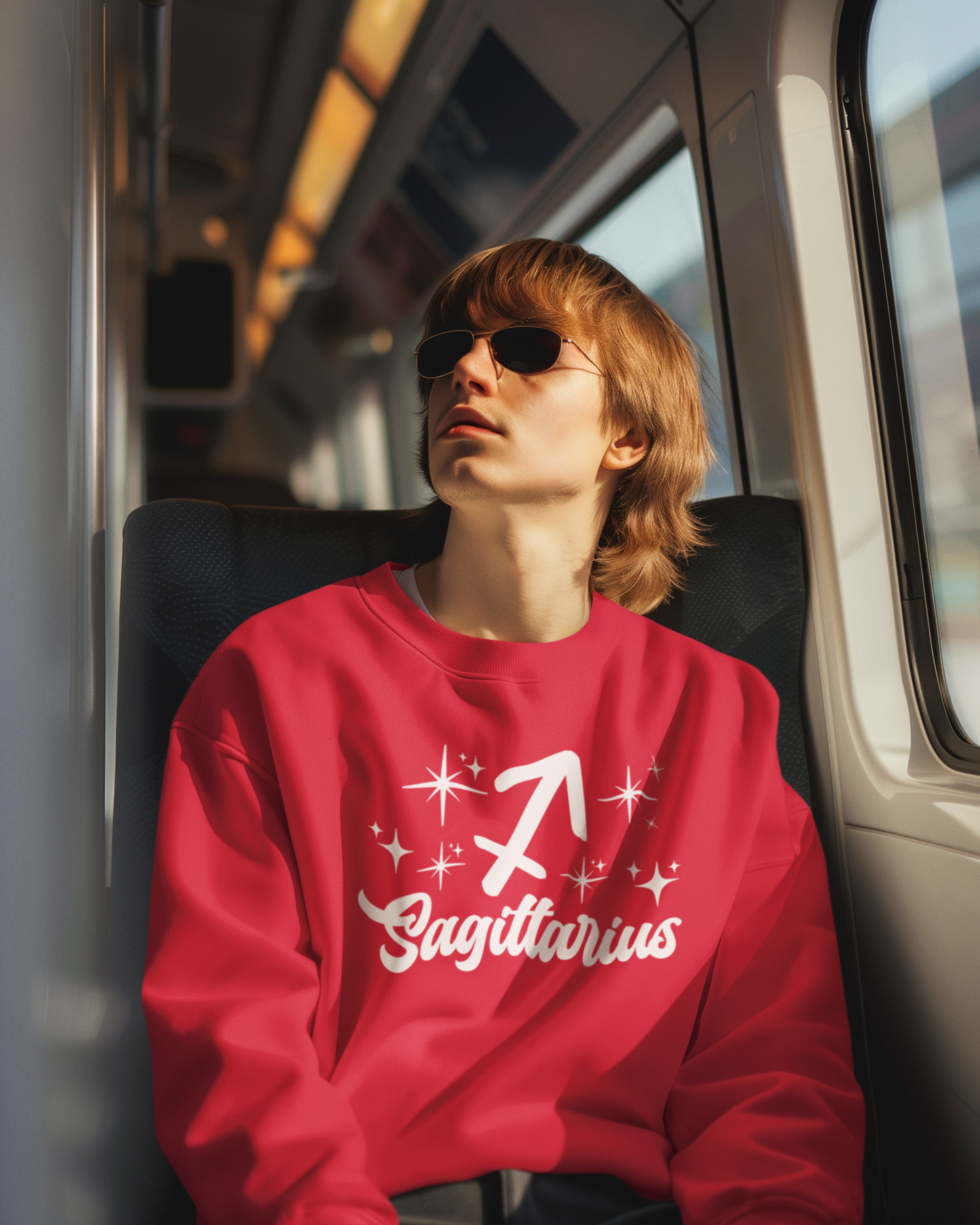 Sagittarius - Adventurous and Free-Spirited Sweatshirt, White Design image 2