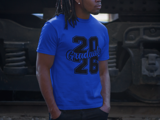 20Graduate26 Black Design Graduation Tshirt image 0