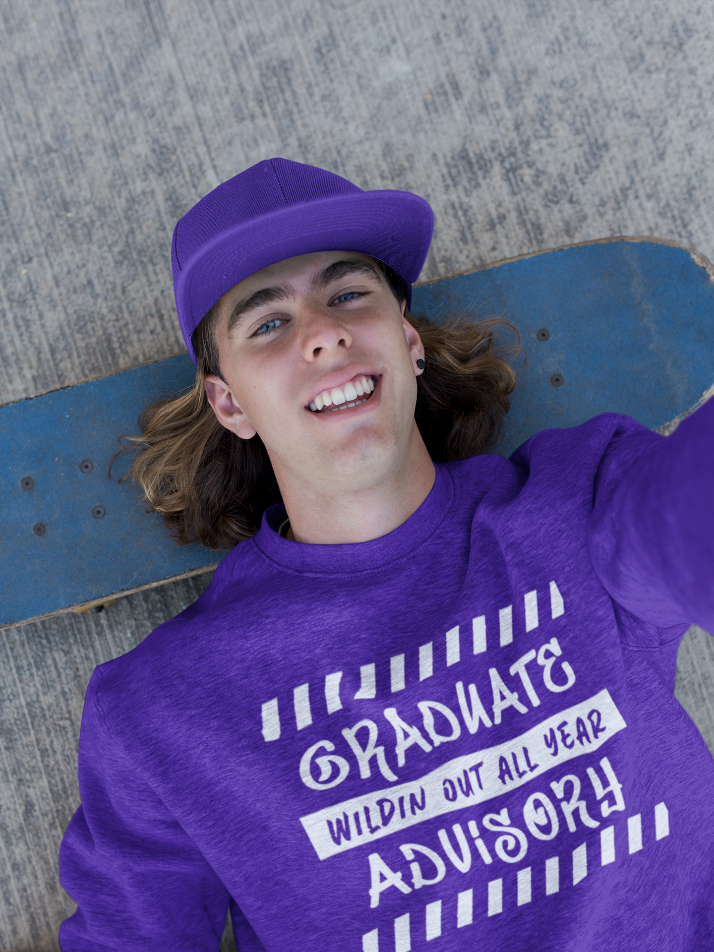 Graduate Advisory Wildin Out Sweatshirt, White Design image 1